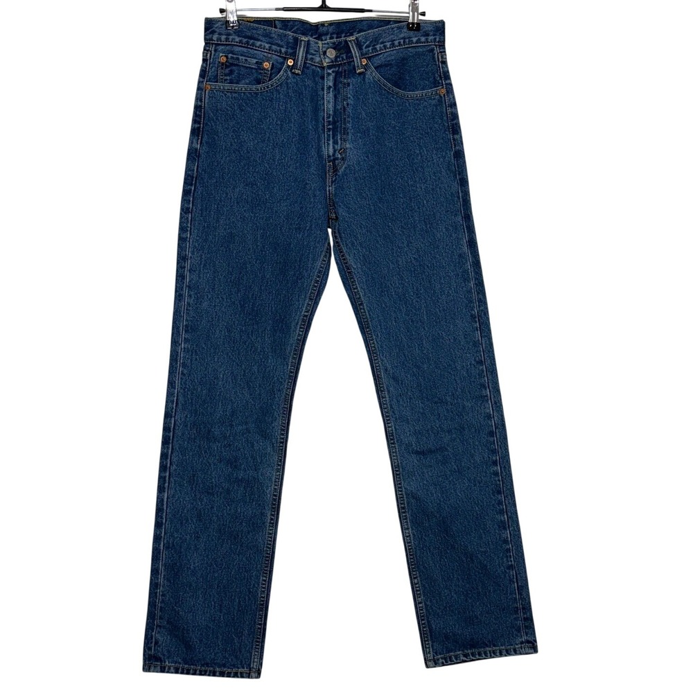Levis 505 Jeans Mens 32x34 Blue Denim Regular Fit Straight Leg Workwear